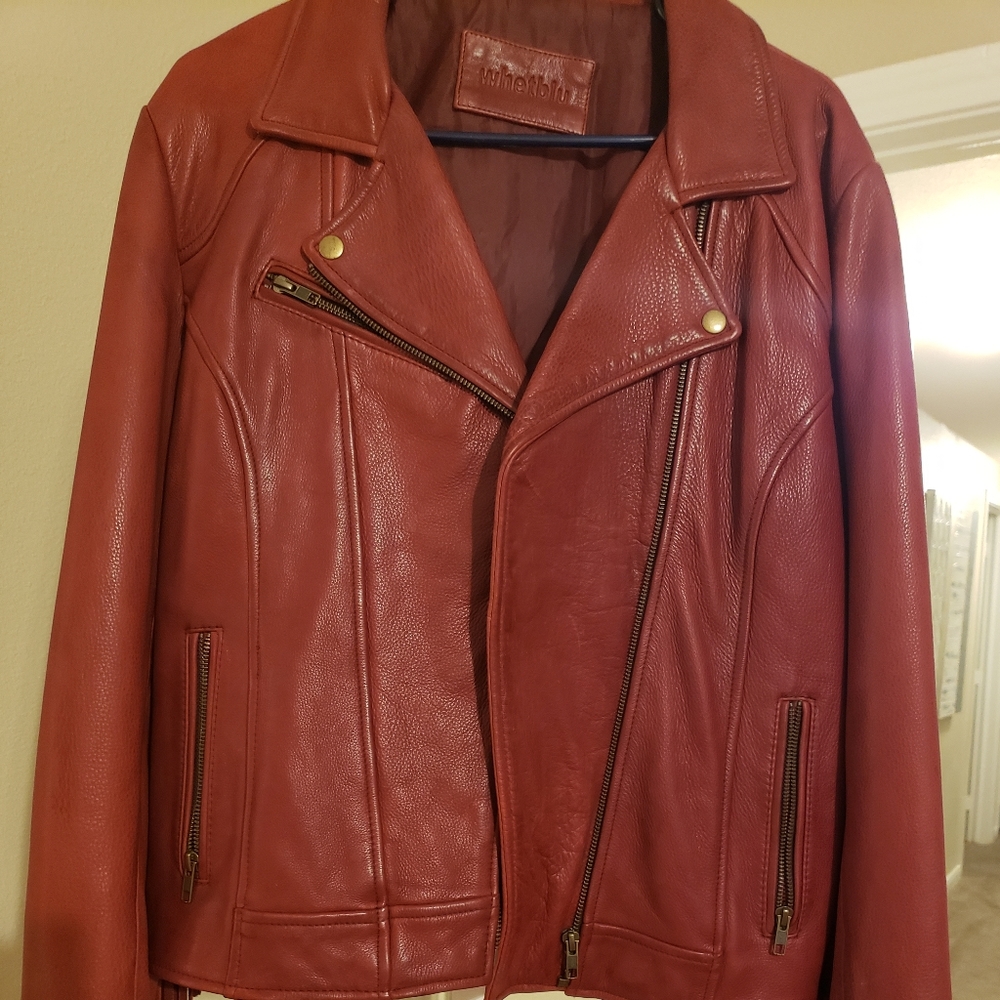 Womans Leather Motorcycle Jacket - image 3